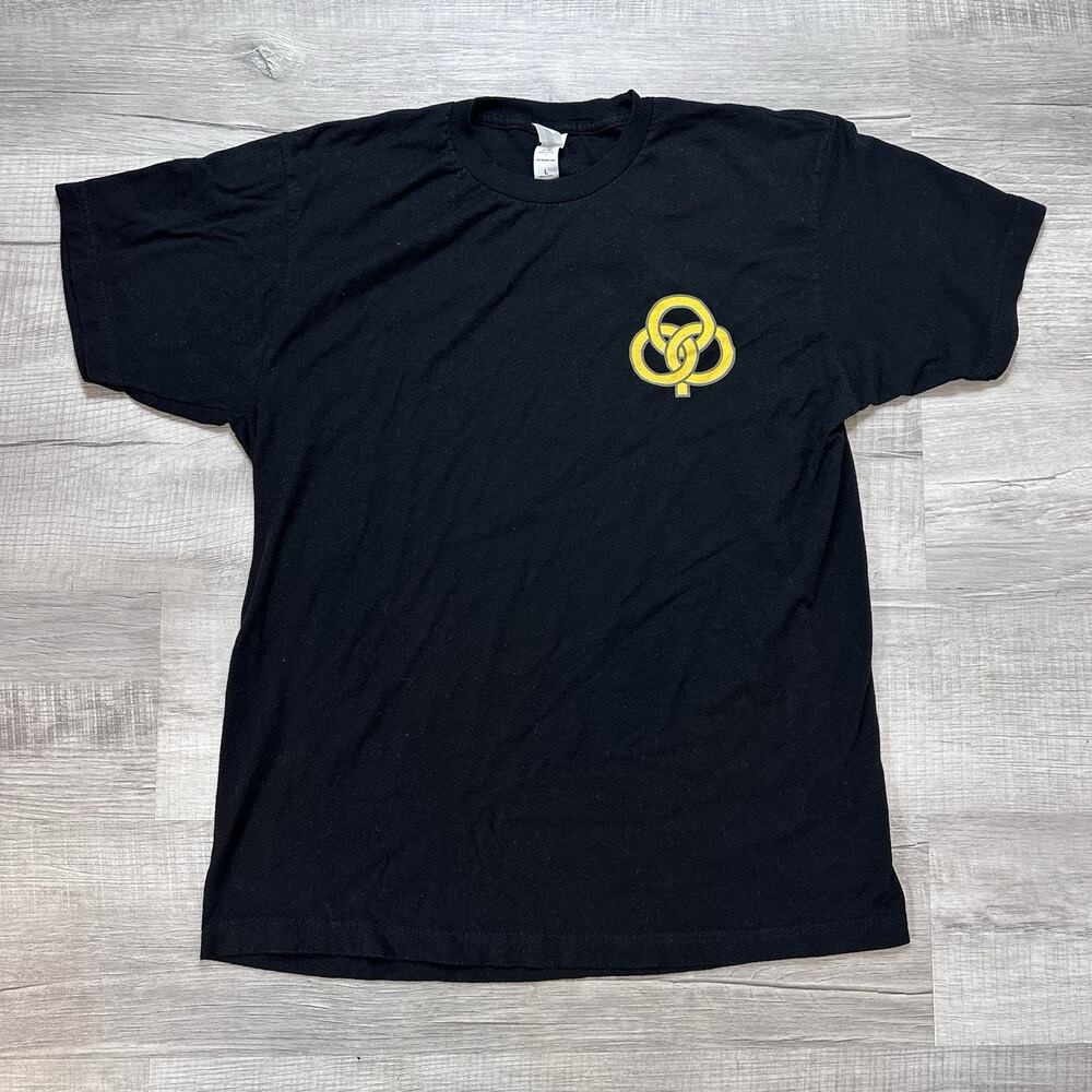 Men's Pearl Jam x Ten Club Shirt 2022 Logo Black Short Sleeve Large Double Sided